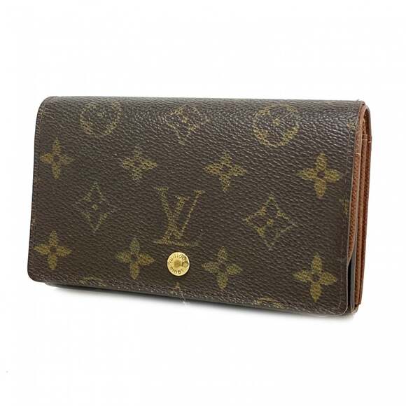 Louis Vuitton Monogram Porte Monnaie-Vieux-Tresor Wallet M61730 Brown Women's